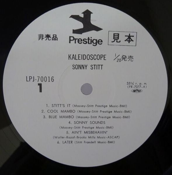Sonny Stitt - Kaleidoscope, Mono Prestige LPJ-70016 Japan Promo. Vinyl + OBI Sonny Stitt - Kaleidoscope, Mono Prestige LPJ-70016 Japan Promo. Vinyl + OBI