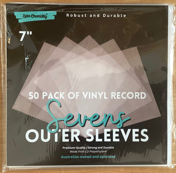 image of 50-pack 7-inch vinyl record outer sleeves