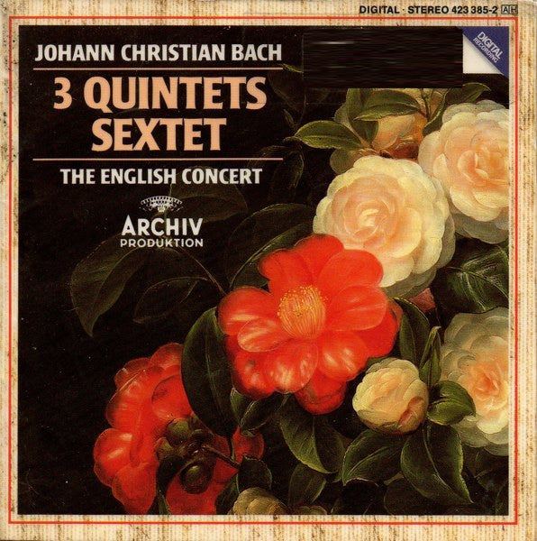 Johann Christian Bach - The English Concert – 3 Quintets / Sextet, W. Germany Archiv Produktion – 423 385-2