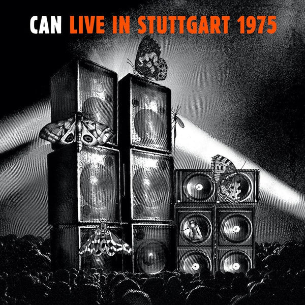 Can Live In Stuttgart 1975 3x orange vinyl LP, krautrock, live performance, psychedelic album cover