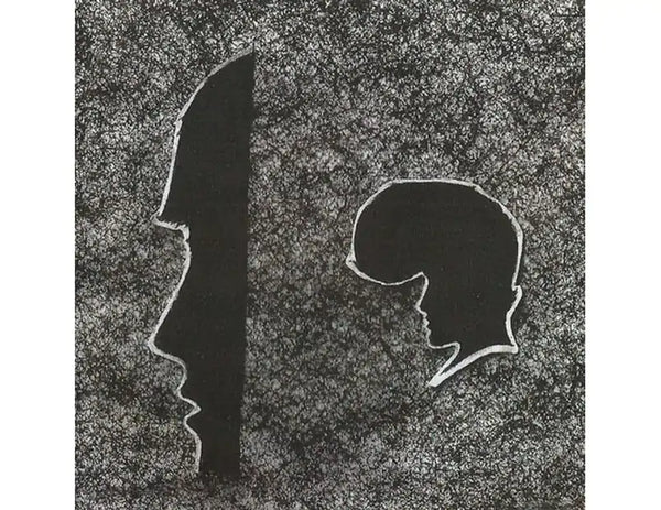 Self-Titled coloured vinyl by Charlie Megira Und The Hefker Girl, indie rock LP, abstract mono toned cover