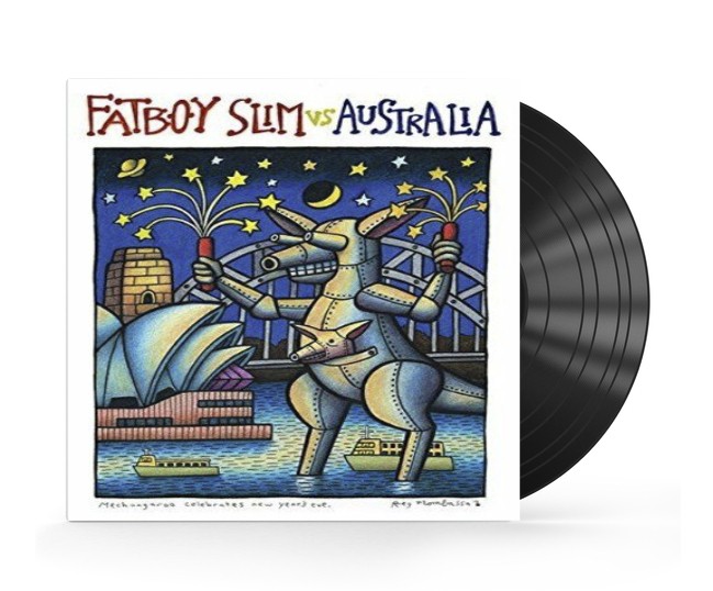 Fatboy Slim vs Australia limited edition vinyl, big beat electronic LP album cover art