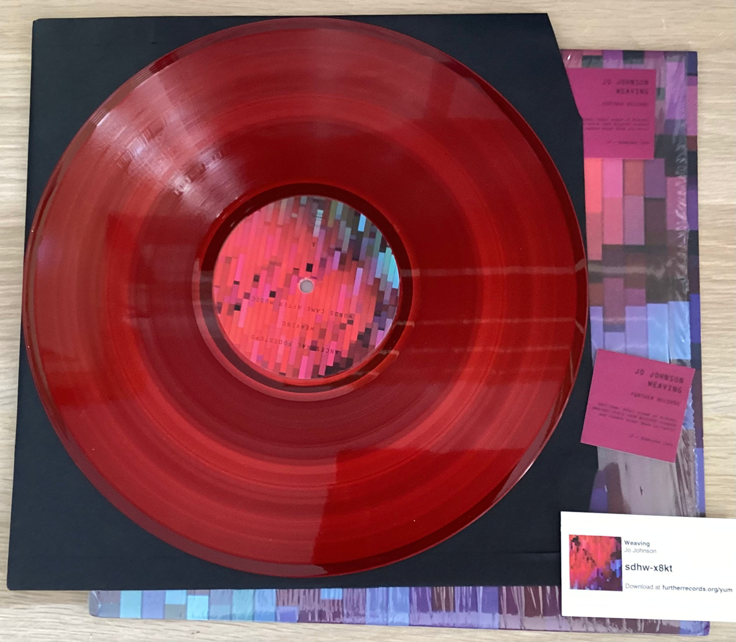 Jo Johnson – Weaving, Us 2014 Further Records – FUR060, Ltd. Ed. Red Vinyl LP