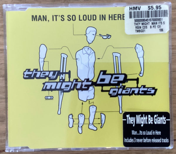 They Might Be Giants ‎– Man, It's So Loud In Here, Australia 2002 Shock TMBG01 CD Single with Hype Sticker