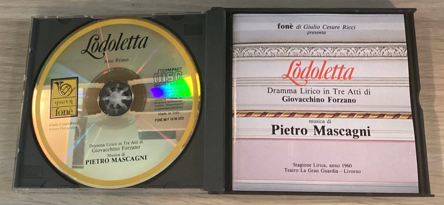 Pietro Mascagni – Lodoletta, Giovacchino Forzano. Italy Fonè – 88 F 16-36 2xCD