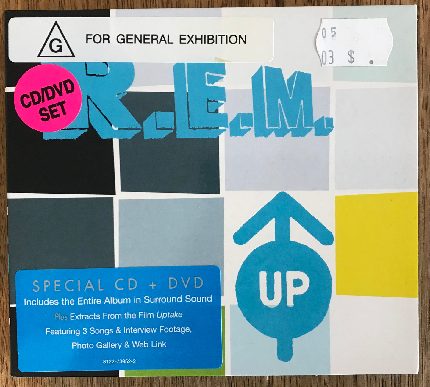 R.E.M. – Up, EU 2005 Warner Bros. Records – 8122-73952-2 CD+DVD
