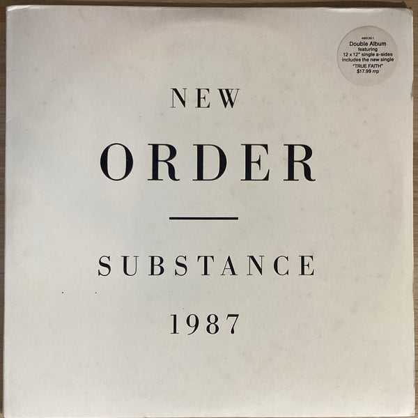 New Order – Substance. Australia 1987 Factory Records Australasia – Fact 200, 2xLP