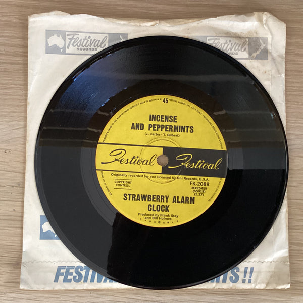 Strawberry Alarm Clock – Incense And Peppermints, 7" Single Australia 1967 Festival Records – FK-2088