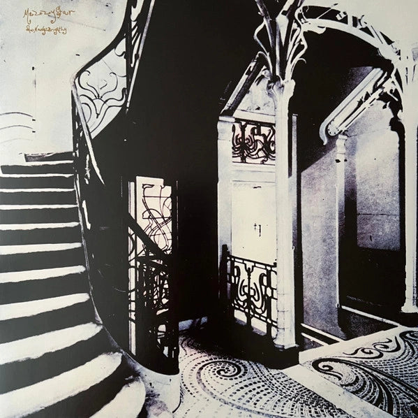 The album cover artwork is a shot of an art nouveau stairway designed by architect Victor Horta at Hôtel Tassel in Brussels