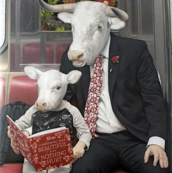 Moby Everything Was Beautiful 2xLP vinyl, electronic ambient, abstract cover art, collectible vinyl