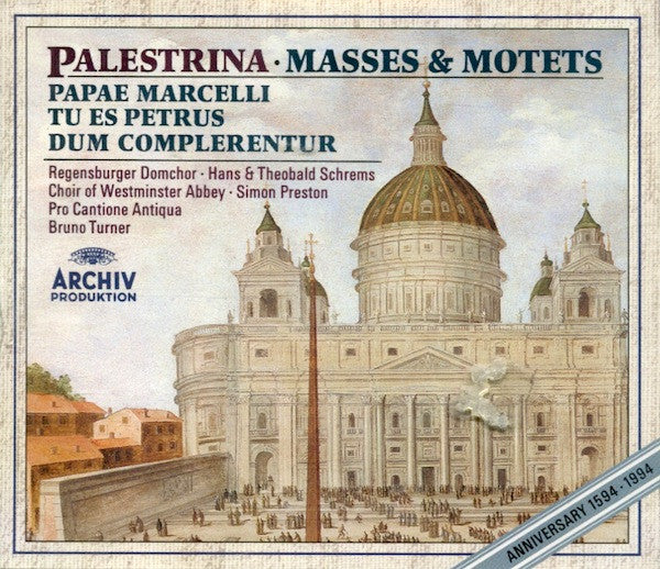 Palestrina - Masses & Motets. Simon Preston. 2xCD Germany 1994 Archiv Produktion – 439 961-2