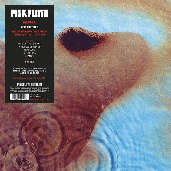 Pink Floyd Meddle Stereo Remastered 180g Vinyl LP, collectible vinyl, progressive rock, iconic cover art, E.U. edition