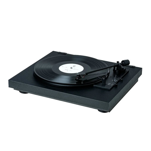 right side front view of Pro-Ject Automat A1 record player, fully automatic turntable