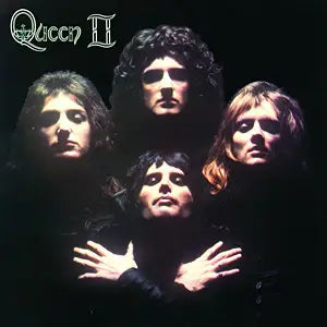 Queen – Queen II 2015 E.U. Gatefold LP, classic rock, EMI, collectible vinyl, features iconic band silhouette on black background