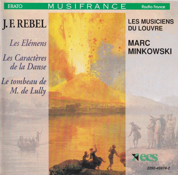 Rebel - Les Elemens • Les Caractères De La Danse, Minkowski. EU 1993 Erato ‎– 2292-45974-2 CD