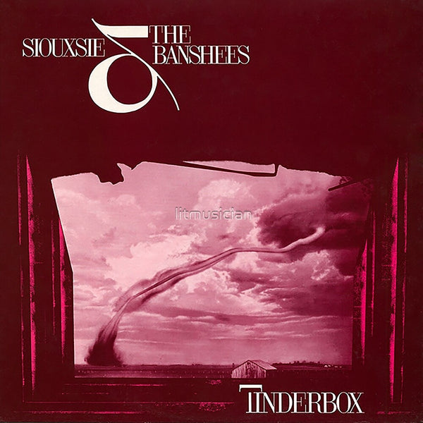 Tinderbox reissue vinyl by Siouxsie And The Banshees, post-punk gothic rock LP, dark abstract cover of a tornado, taken near Jasper, Minnesota