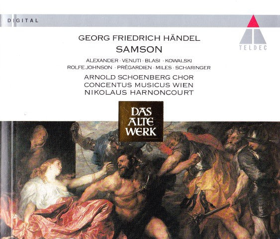 Handel - Samson, Nikolaus Harnoncourt . Alexander · Venuti · Blasi · Germany 1993 Teldec – 9031-74871-2 2xCD Box Set