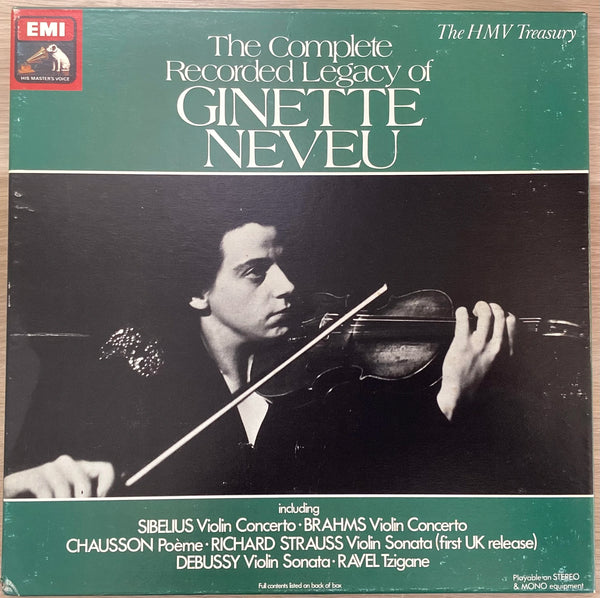 Ginette Neveu – The Complete Recorded Legacy Of, UK EMI RLS 739 4xLP Box Set