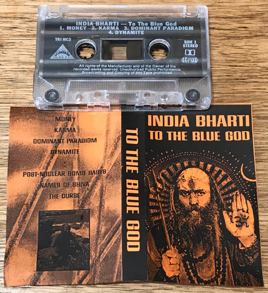 India Bharti – To The Blue God, Australia 1989 Third Eye – TRI MC3 Cassette Tape