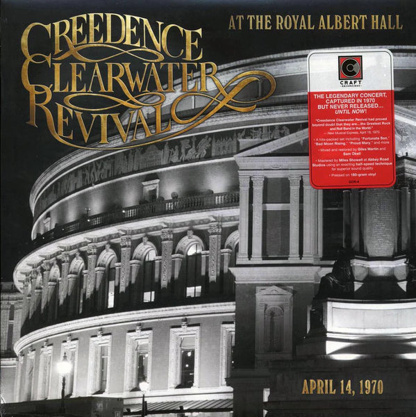 Creedence Clearwater Revival Live At The Royal Albert Hall vinyl LP, 1970s live rock album, Albert Hall cover photo