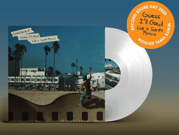 cover art for Dinosaur Jr Guess I’ll Crawl Live RSD 2025 white vinyl
