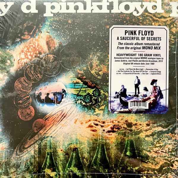 cover art for A Saucerful Of Secrets remastered mono vinyl LP by Pink Floyd