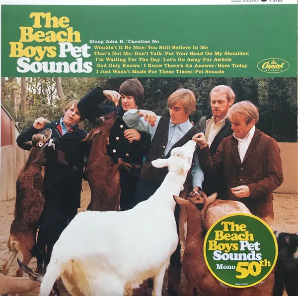 The Beach Boys Pet Sounds Mono 50th Anniversary Vinyl LP, collectible vinyl, classic pop rock, remastered sound, iconic album cover