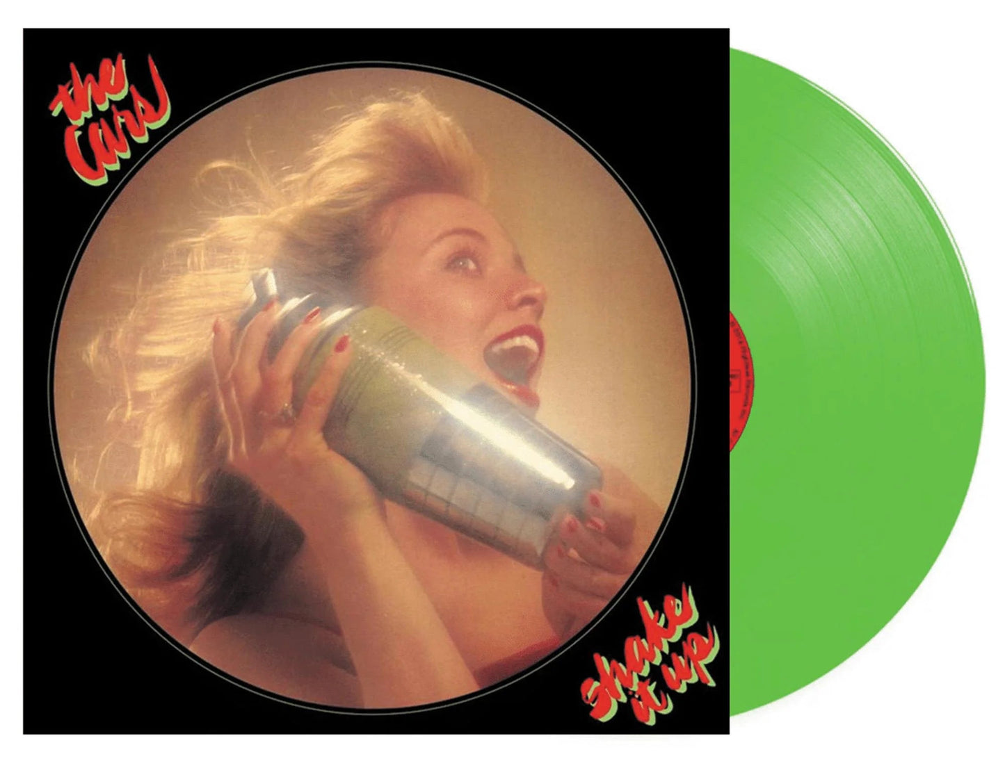 The Cars Shake It Up green vinyl LP, Elektra Records release, bright red cover, collectible new wave album