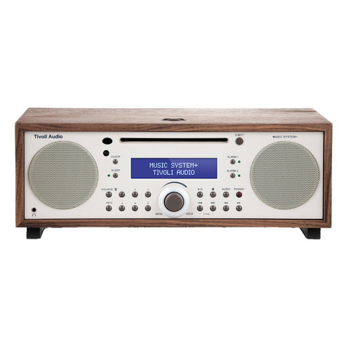 Tivoli Audio Music System Plus, walnut beige finish front view
