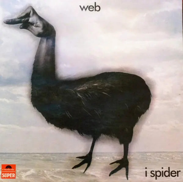 Web I Spider Vinyl LP, Esoteric Super Reissue, collectible vinyl, progressive rock, 1970s album, abstract bird with hand for a head