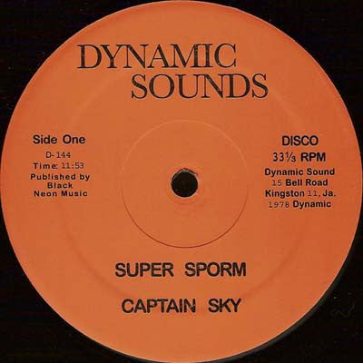 CAPTAIN SKY - Super Sporm 12" Vinyl Funk Soul Disco Dynamic Sounds Records
