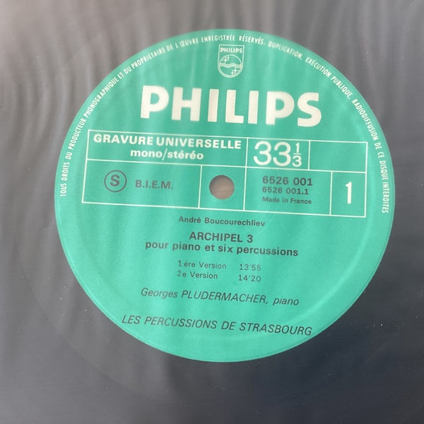 Boucourechliev, Les Percussions De Strasbourg, Pludermacher – Archipel 3, Prospective 21e Siècle Philips – 6526 001