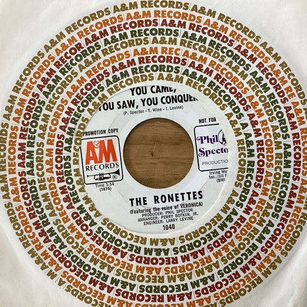 The Ronettes Voice Of Veronica ‎– You Came, You Saw, You Conquered!, US '69 Promo. A&M Records ‎ 1040