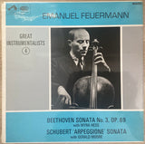 Schubert, Beethoven, Emanuel Feuermann ‎– 'Arpeggione', '67 UK HMV HQM 1079