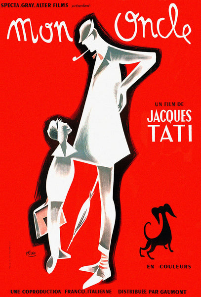 Jacques Tati - Mon Oncle. Reproduction vintage poster