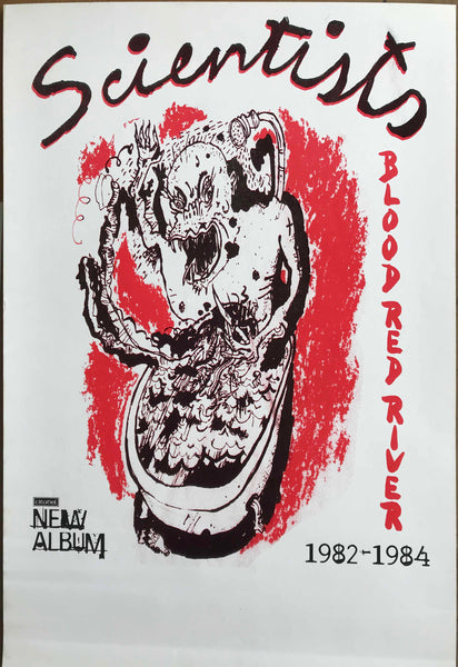 Scientists, "Blood Red River 1982-1984", Orig Compilation Album Promo Poster, Citadel Records
