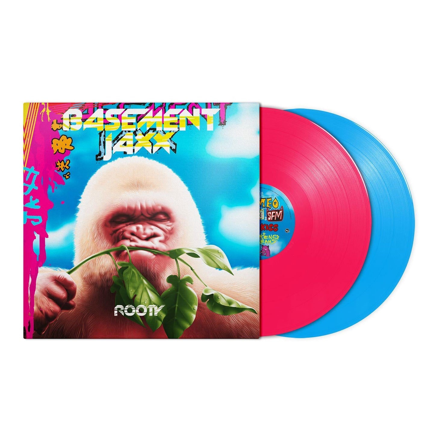 Basement Jaxx – Rooty, 2xLP Pink + Blue Coloured Vinyl