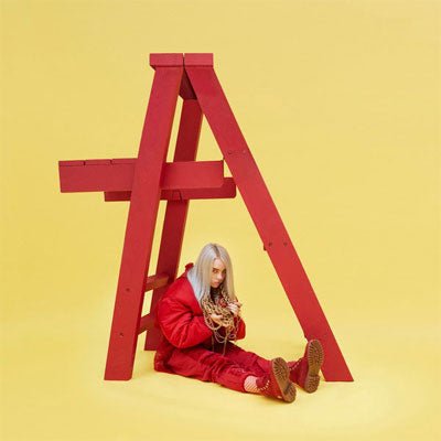 Billie Eilish Don’t Smile At Me vinyl LP, 2017 dark pop/electronica EP, minimal yellow and red cover art
