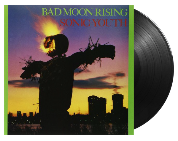 Sonic Youth Bad Moon Rising vinyl LP, experimental noise rock album cover image