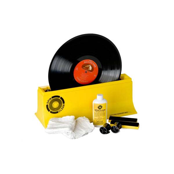Spin-Clean Record Washer MkII Kit, vinyl cleaning system, removes dust and grime, protects grooves for audiophile-quality playback.