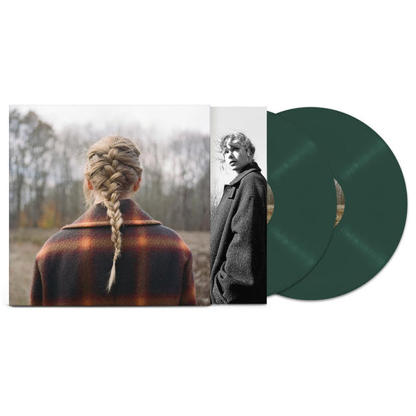 cover art for Evermore Deluxe 2xLP green vinyl by Taylor Swift