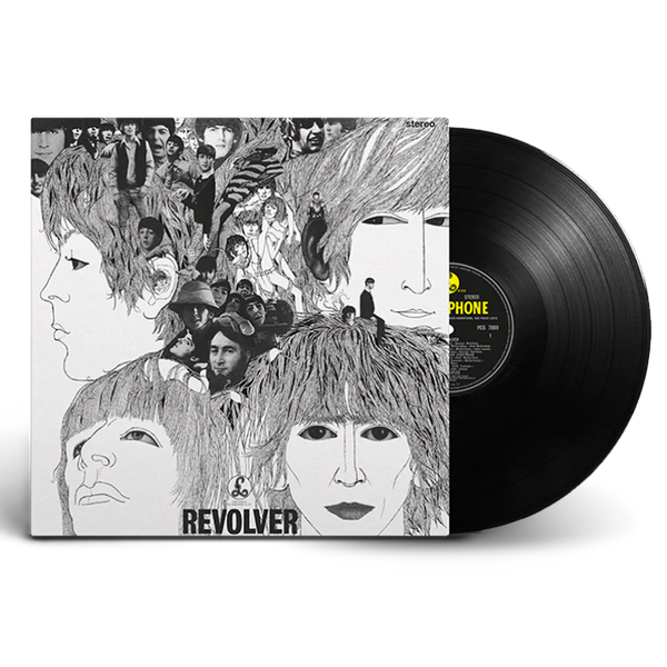 The Beatles Revolver 2022 Mix vinyl LP, 1966 classic newly mixed by producer Giles Martin and Sam Okell, iconic black-and-white illustrated cover