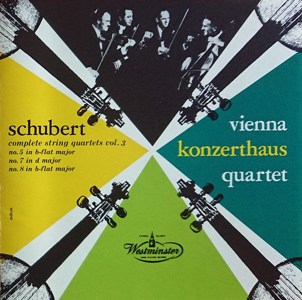 Schubert - Vienna Konzerthaus Quartet ‎– Complete String Quartets, Vol. 3, Japan 1987 Westminster 32XK-6