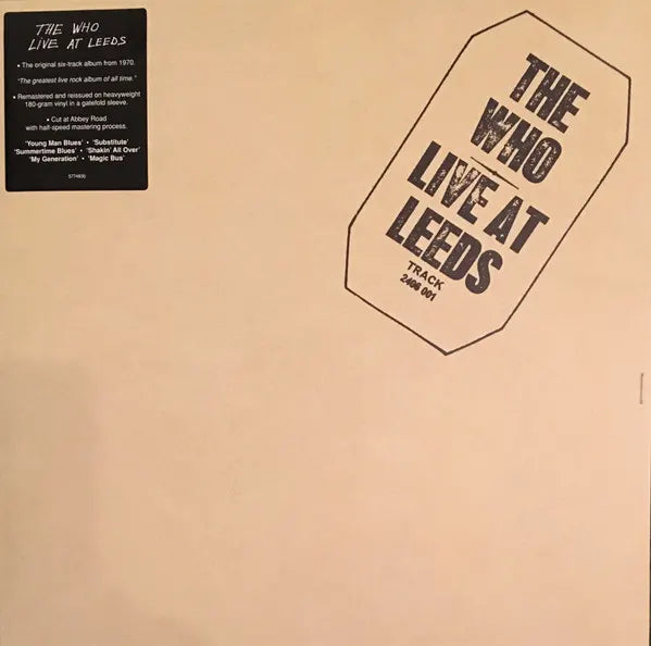 The Who – Live At Leeds, Half-Speed Mastering Vinyl LP
