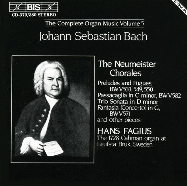 Bach - The Neumeister Chorales - Prelude And Fugues, Hans Fagius. 1988 Sweden BIS – BIS-CD-379/380