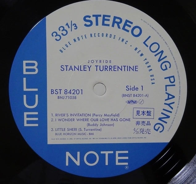 Stanley Turrentine – Joyride, 1985 Blue Note – BNJ 71058 Promo., Japan Vinyl LP