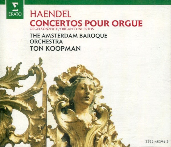 Haendel, Ton Koopman – Concertos Pour Orgue, Germany 1966 Erato – 2292-45394-2 3xCD Set