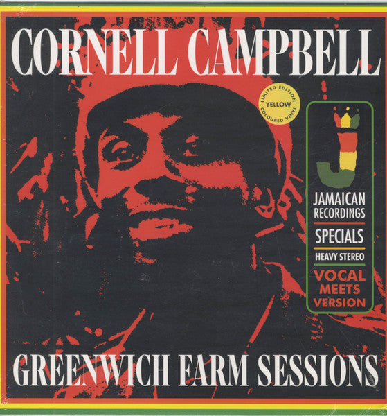 Cornell Campbell ‎– Greenwich Farm Sessions, 180 gram Yellow Vinyl LP