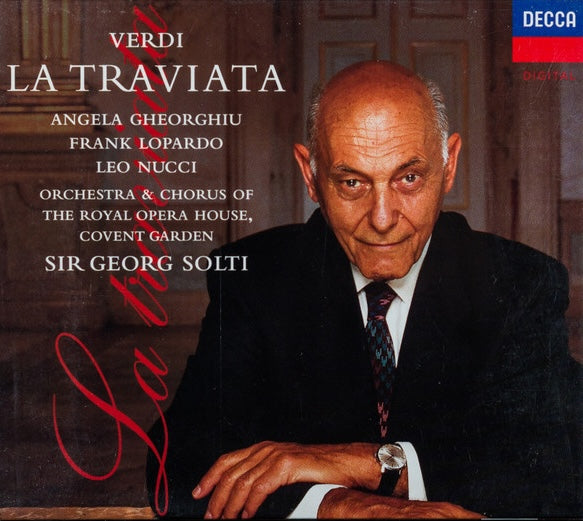 Verdi - La Traviata, Angela Gheorghiu, Frank Lopardo, Leo Nucci, Orchestra & Chorus Of The Royal Opera House, Covent Garden, Sir Georg Solti, EU 1995 Decca – 448 119-2 2xCD