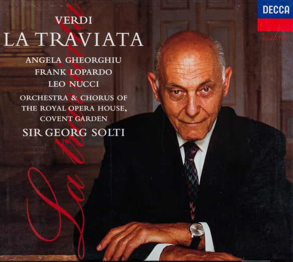 Verdi - La Traviata, Angela Gheorghiu, Frank Lopardo, Leo Nucci, Orchestra & Chorus Of The Royal Opera House, Covent Garden, Sir Georg Solti, EU 1995 Decca – 448 119-2 2xCD